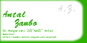 antal zambo business card